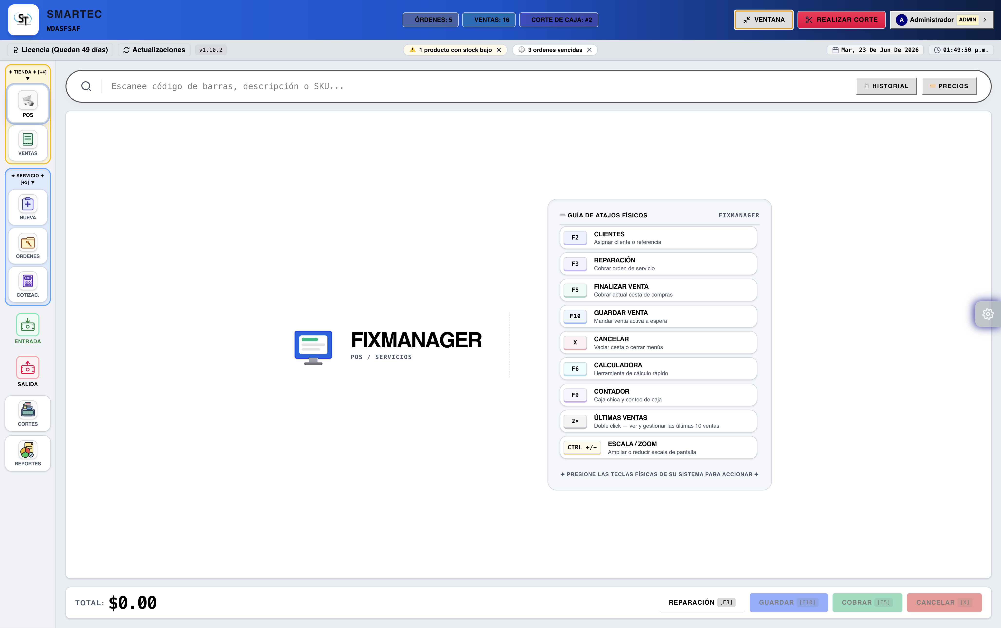 FixManager Ventana Principal